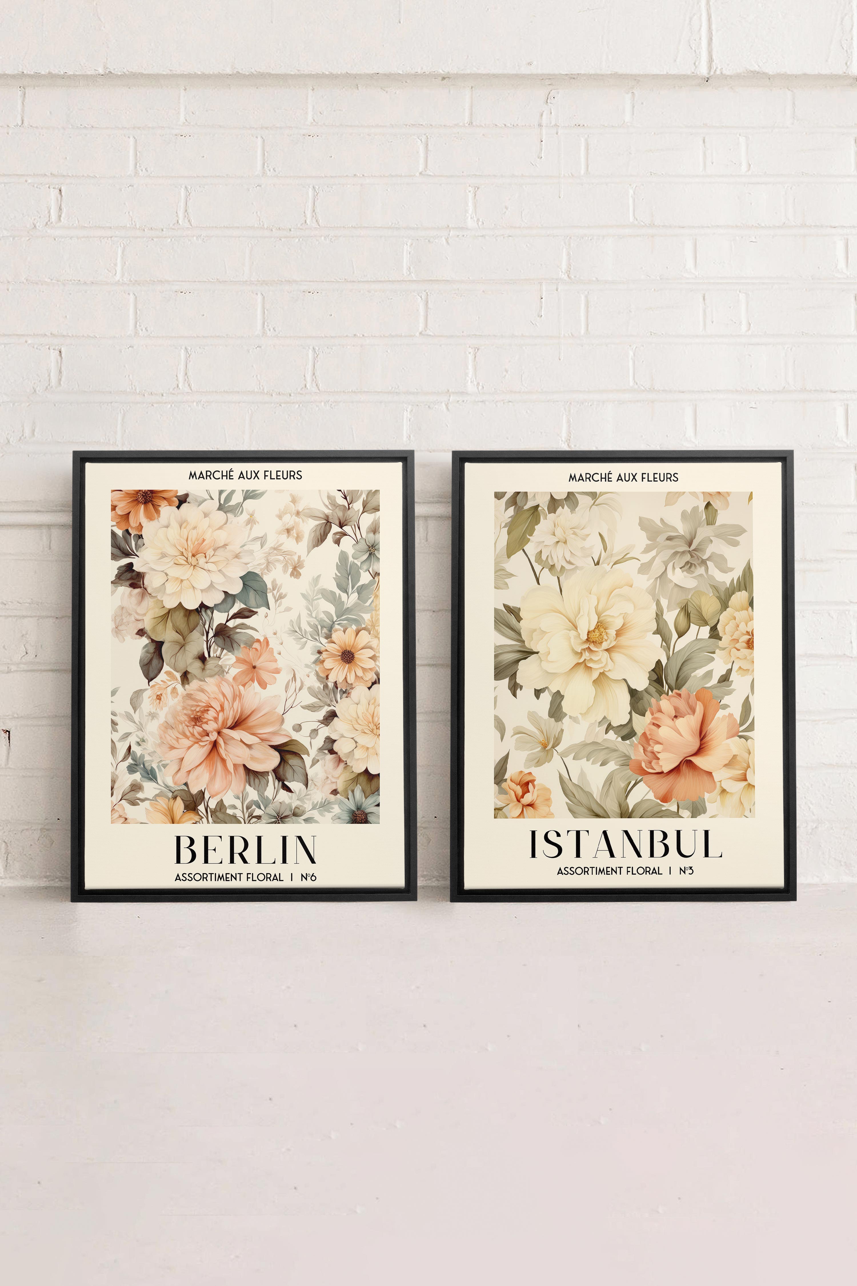 DUO ASSORTIMENT FLORAL (2 Oeuvres sur toile étirée)