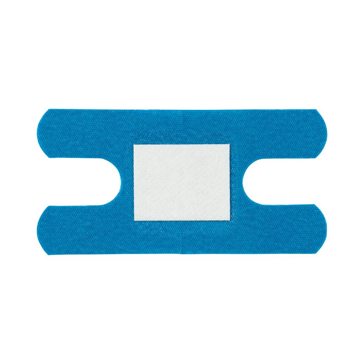 CURAD Flex Fabric Detectable Knuckle Bandage, Blue, 1 1/2