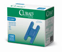 CURAD Flex Fabric Detectable Knuckle Bandage, Blue, 1 1/2