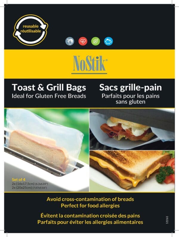 NOSTIK - Toast & Grill Bag 4/PK