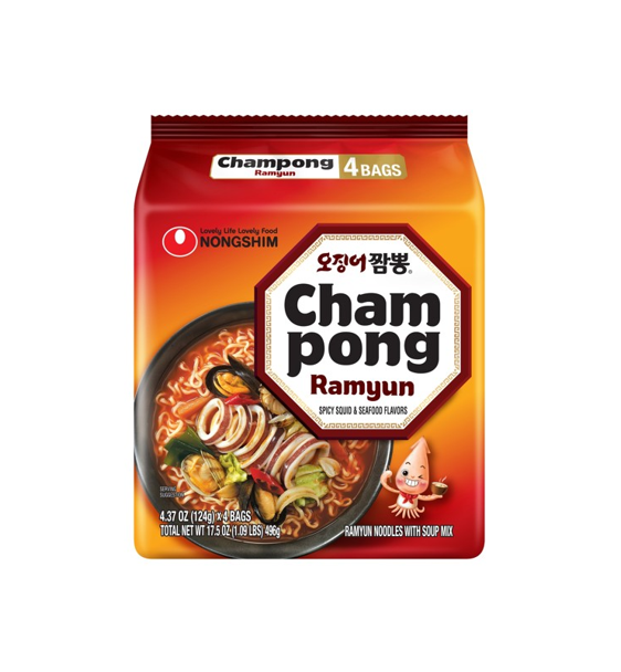 Nongshim Champong Spicy Squid & Seafood [Best Before Date: 2027.03.11]