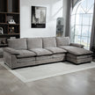 GABI Right Hand Facing Sectional with Chaise Lounge-Grey