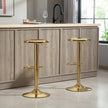 Canmore Modern Adjustable Counter/Bar Stools with Swivel-Set of 2-Gold
