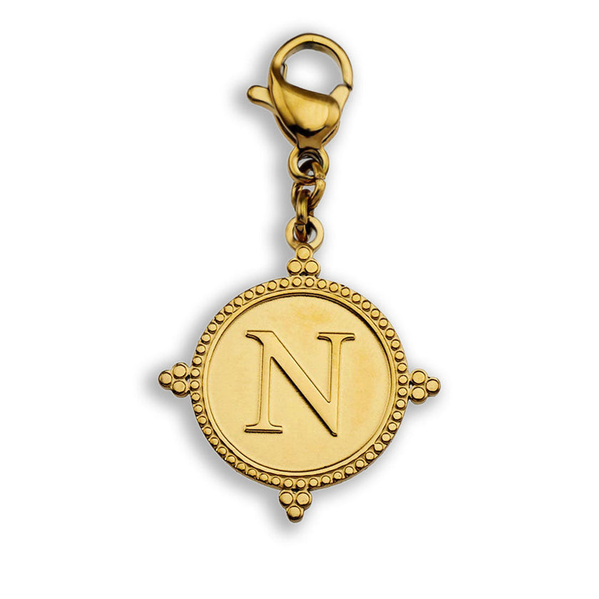 Gold Ornate Alphabet Letter Charms (A–Z) for Necklaces & Bracelets