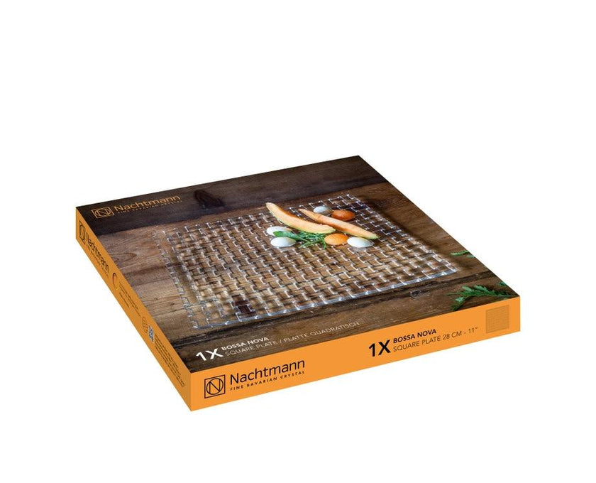 Nachtmann - Assiette BOSSA NOVA - Carrée | 28 cm (11 pouces)