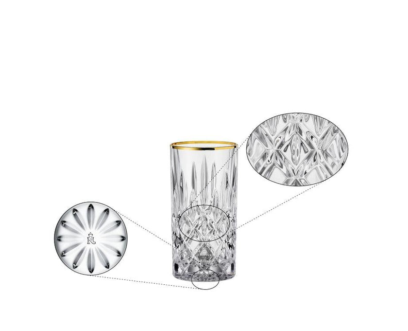 Nachtmann - NOBLESSE Gold Long Drink Glass 13 oz (Set of 2)