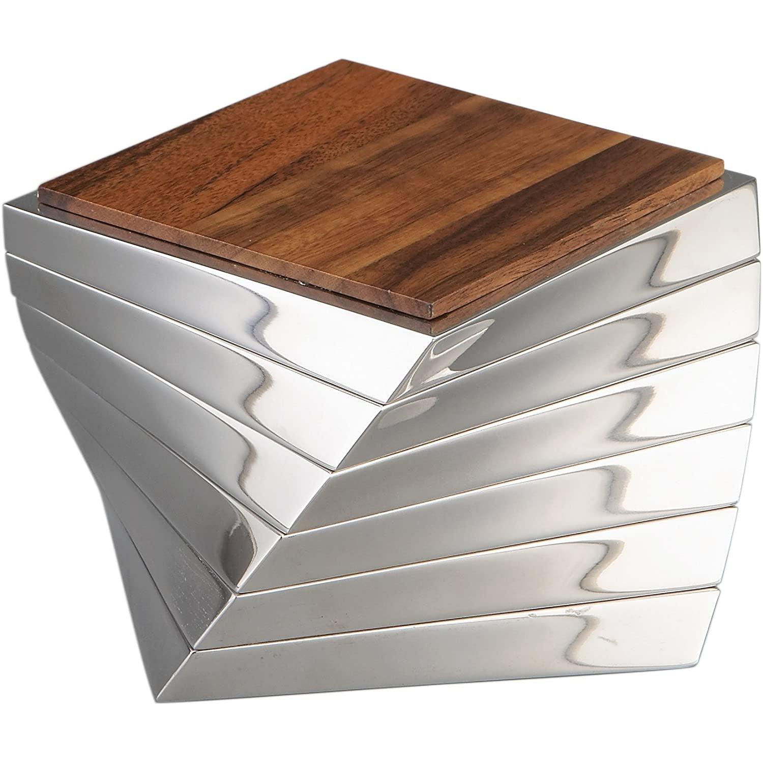 Nambe - Twist Coaster Set (Set of 6)