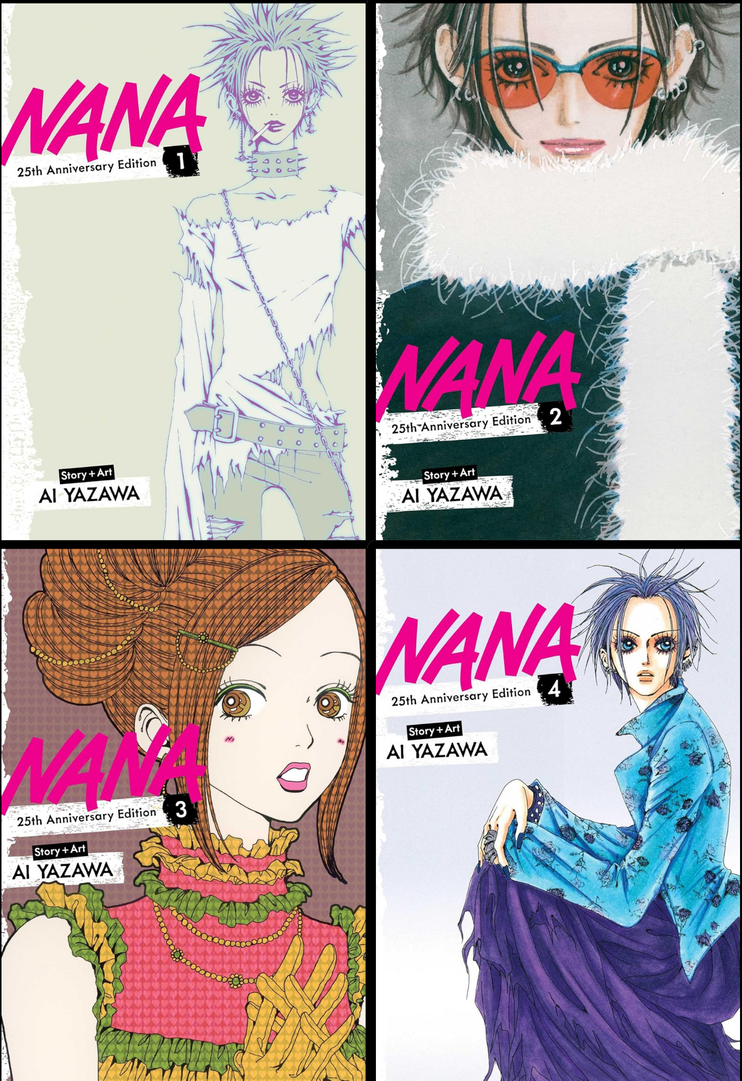 Nana 25th Anniversary Edition Manga Set (Vols. 1-4)