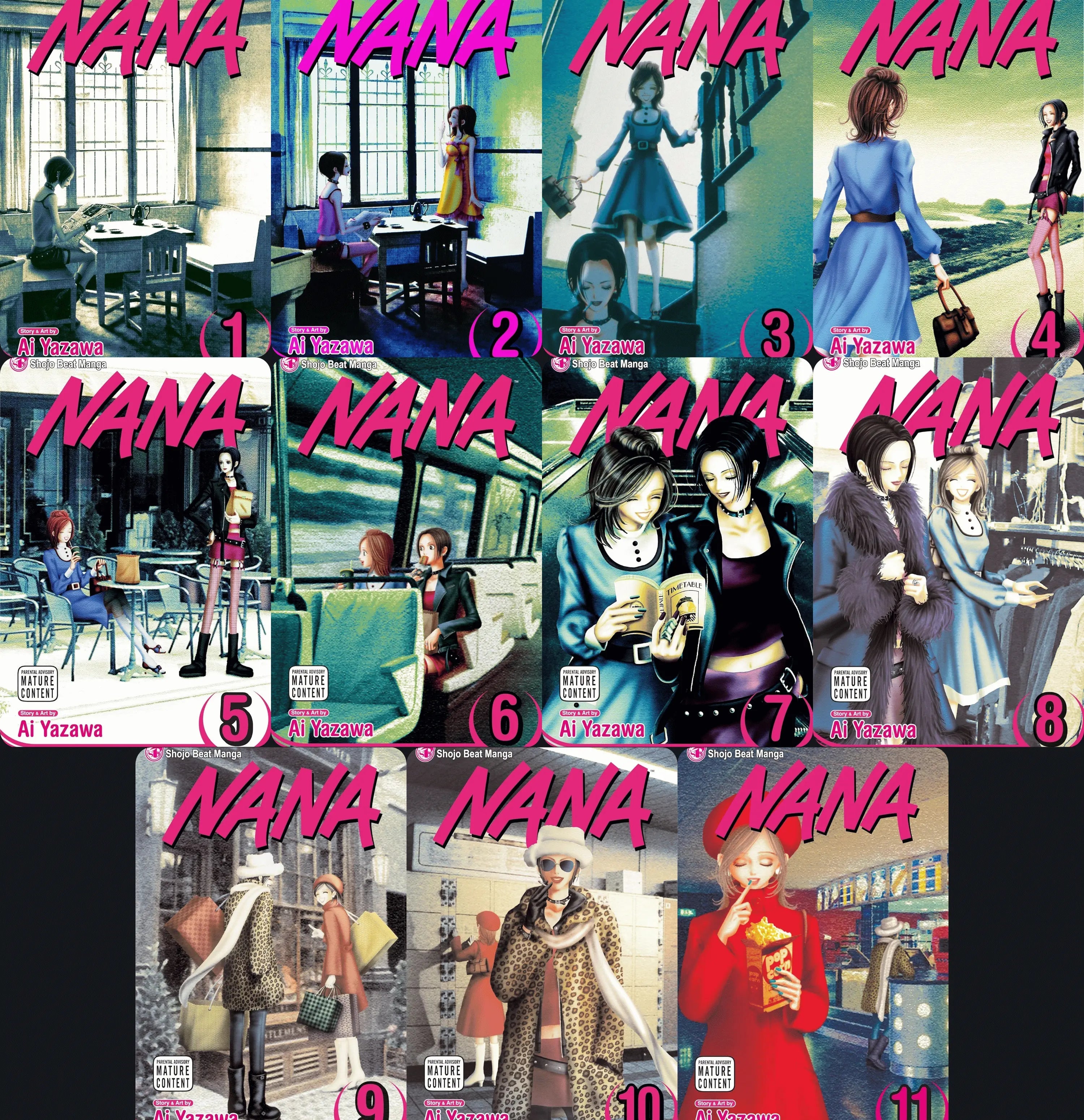 Nana, Complete Anime Manga Set (Vol. 1-11)