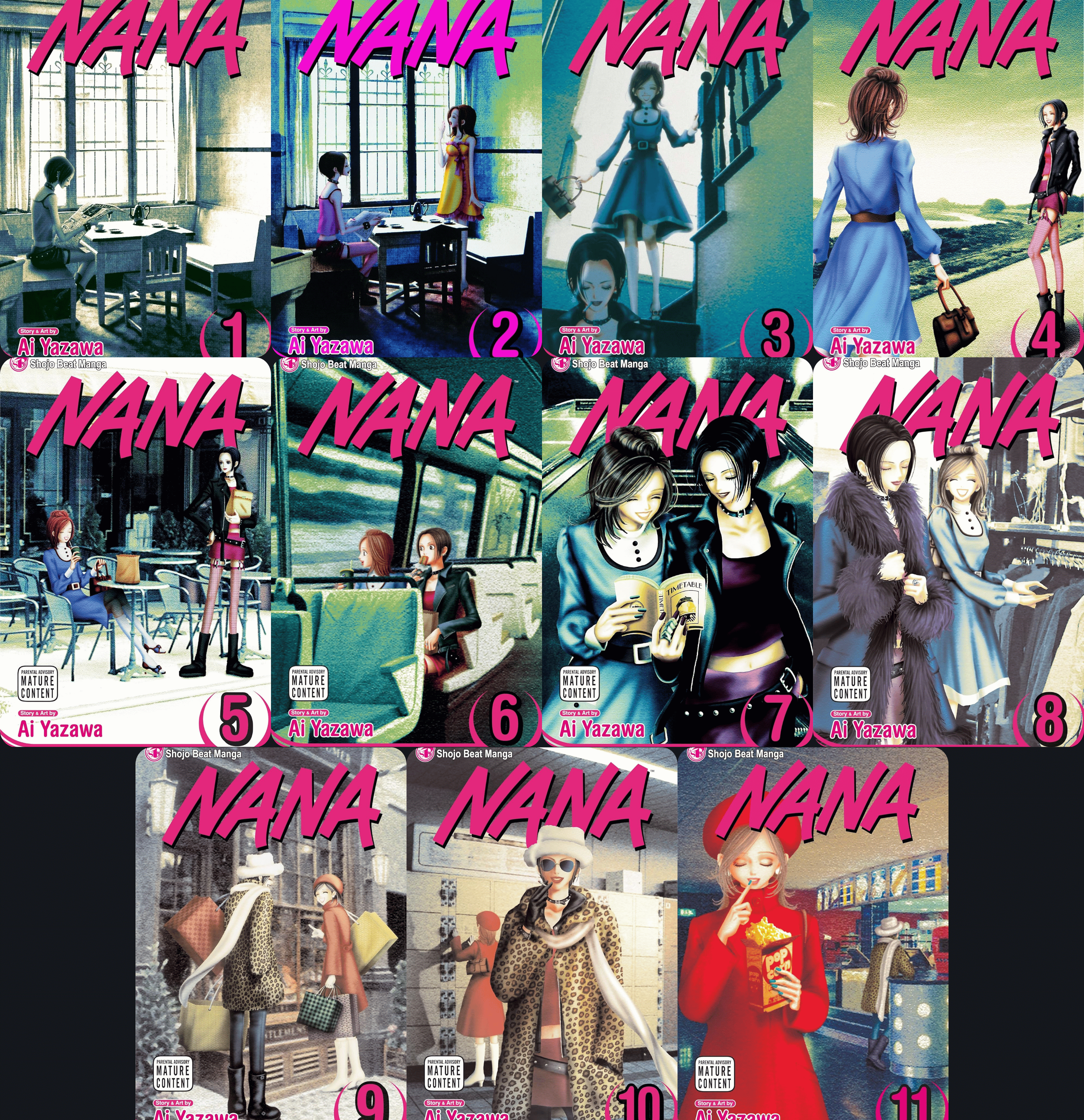 Nana, Complete Anime Manga Set (Vol. 1-11)