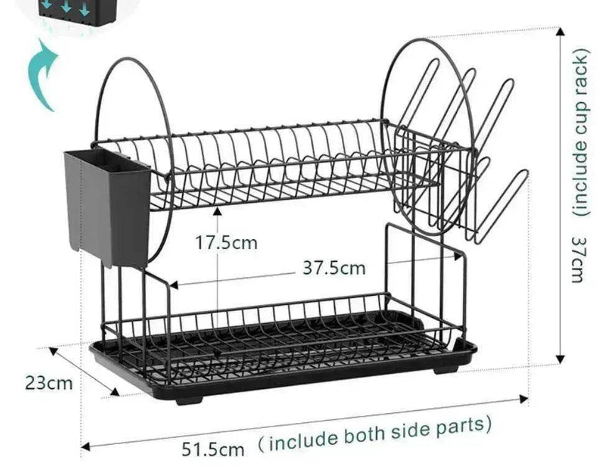 Narrow Simple Style Bowl And Dishes Drying And Draining Storage Rack