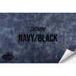 NAVY DENIM/BLACK WITH ADHESIVE HYDBOND LEATHERETTE SHEET (12
