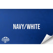 NAVY/WHITE WITH ADHESIVE HYDBOND LEATHERETTE SHEET (12