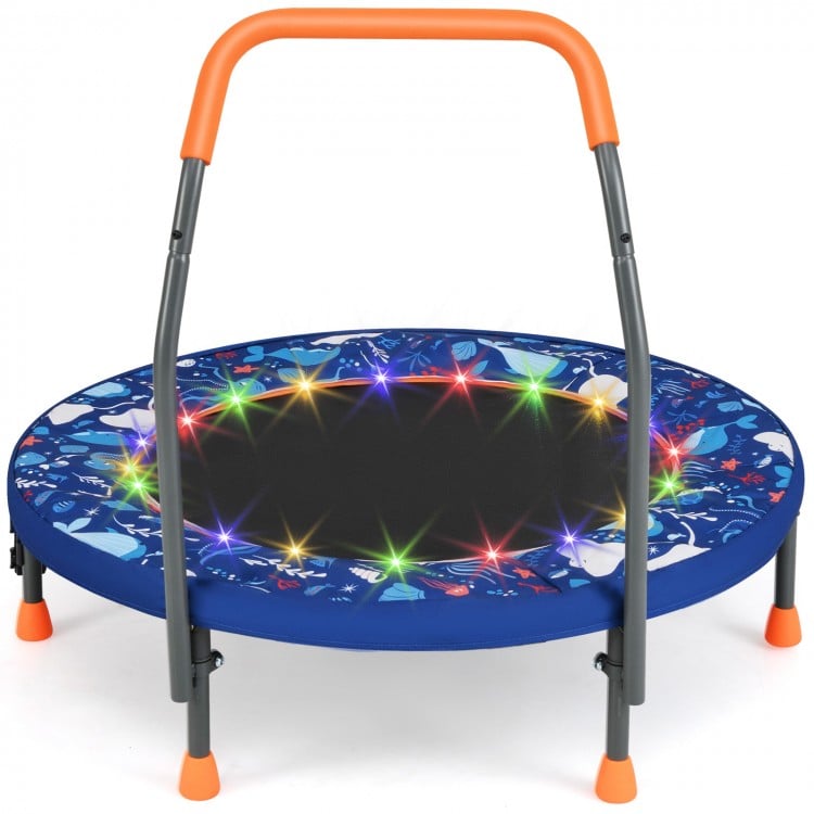 Mini Trampoline Folding Small Rebounder for Kids with Lights