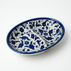 Double Dip Oval Ceramic Dish - Hand-Painted in Palestine
