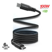 Naztech - Charge & Sync PD 100W USB-C to USB-C REcoil - Black