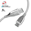 Naztech - Charge & Sync - USB-C to USB-C Titanium Braided| 6 foot