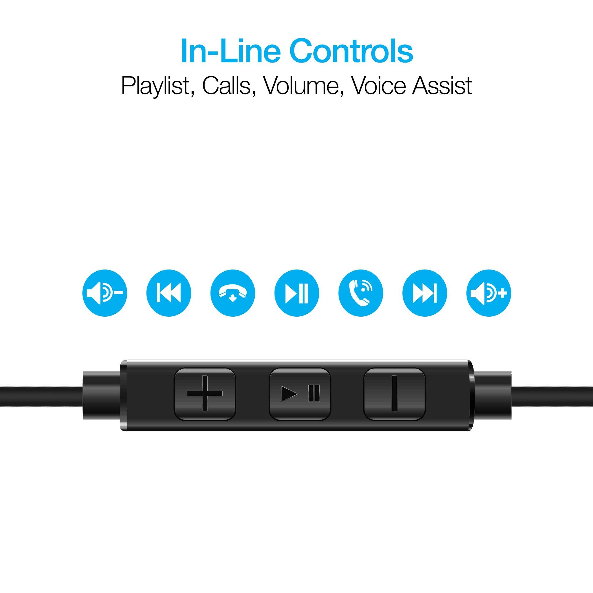 Naztech - Platinum High Fidelity USB-C Earbuds Black