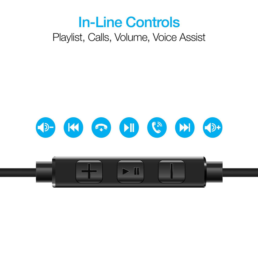 Naztech - Platinum High Fidelity USB-C Earbuds Black