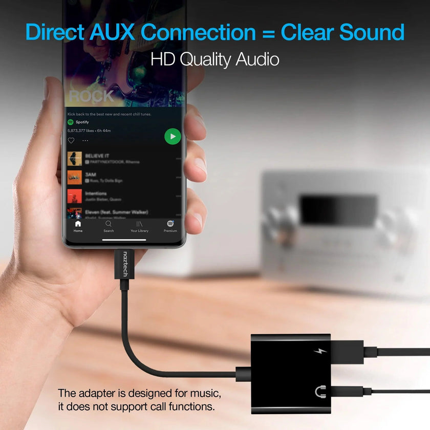 Naztech - USB-C Charging Adapter 35mm & USB-C In, to USB-C Out