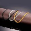 316L Stainless Steel Cuban Link Chain Necklace – Hip Hop Curb Chain | Black, Gold & Steel | 46–76cm