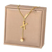 Necklace Ornament Titanium Steel Tassel 26 Letters Female Small Square Pendant Graceful Personality Jewelry