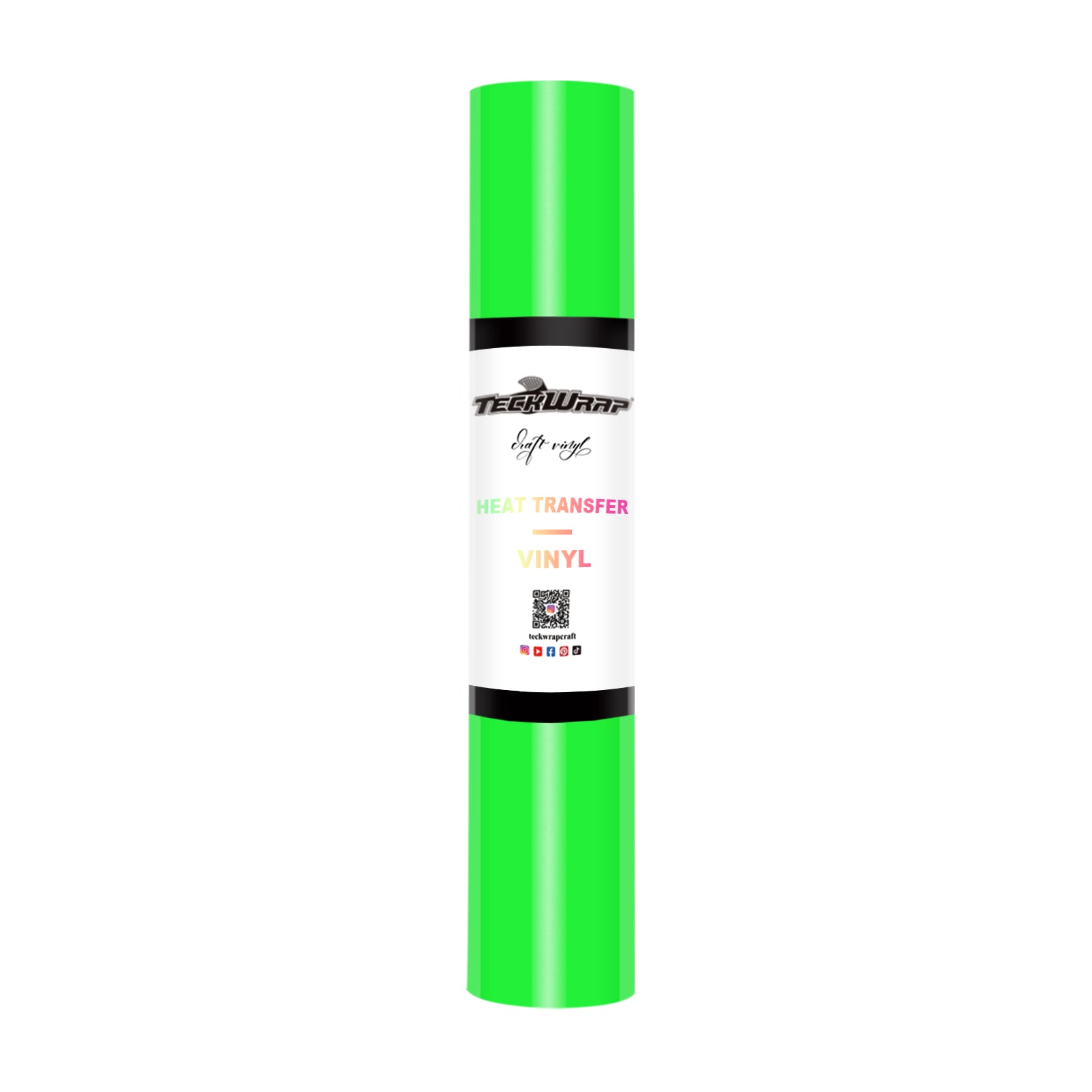 Teckwrap PU Heat Transfer Vinyl - Neon Green | Durable & Easy-to-Use for All Purposes!