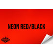 NEON RED/BLACK WITH ADHESIVE HYDBOND LEATHERETTE SHEET (12
