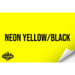 NEON YELLOW/BLACK WITH ADHESIVE HYDBOND LEATHERETTE SHEET (12