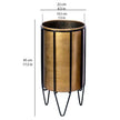 Neva - Brass Planter With Black Stand