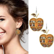 New Book Lovers Heart Librarian Earring