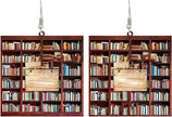 New Book Lovers Heart Librarian Earring