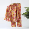 New Chinese Style Spring And Autumn Double Pure Cotton Gauze Pajamas For Women