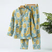 New Chinese Style Spring And Autumn Double Pure Cotton Gauze Pajamas For Women