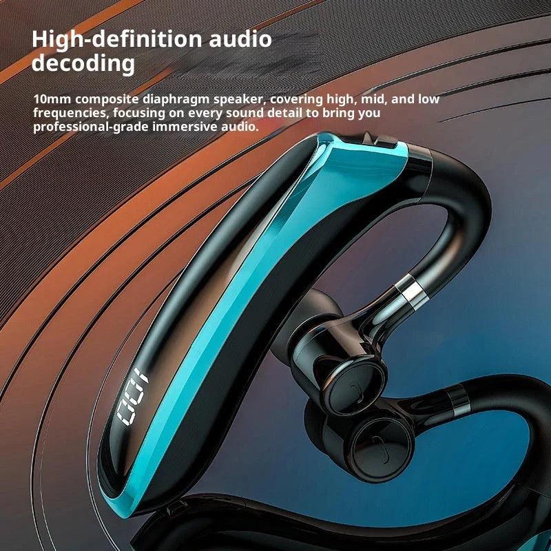 New Digital Display Ear-mounted Single-ear Ultra-long Life Battery In-ear Bone Conduction Sports Wireless Bluetooth Headset