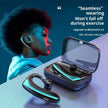 New Digital Display Ear-mounted Single-ear Ultra-long Life Battery In-ear Bone Conduction Sports Wireless Bluetooth Headset