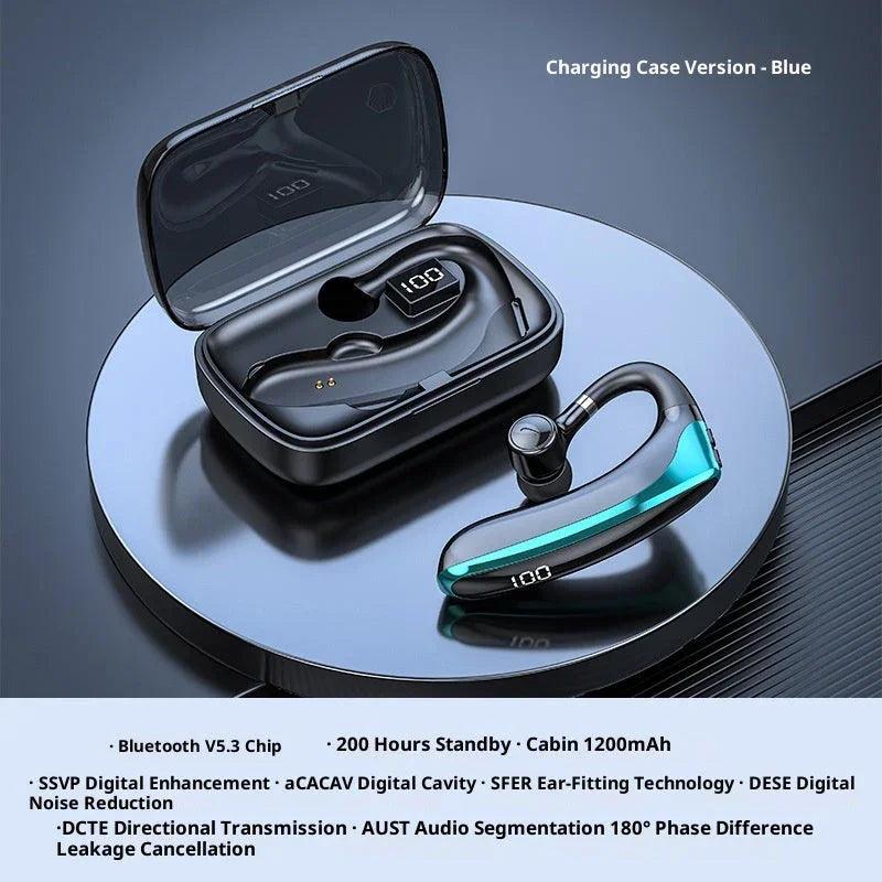 New Digital Display Ear-mounted Single-ear Ultra-long Life Battery In-ear Bone Conduction Sports Wireless Bluetooth Headset