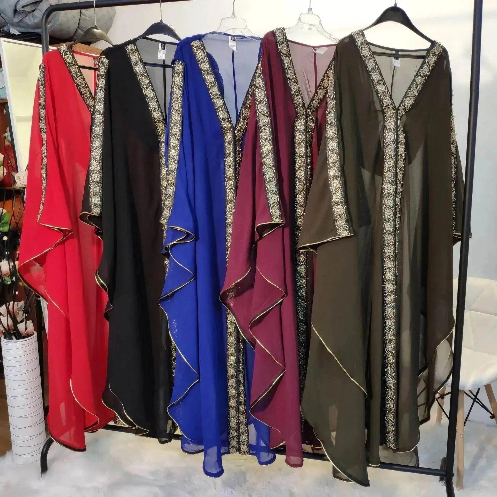 Women's Chiffon Loose Abaya Kaftan Robe Dress