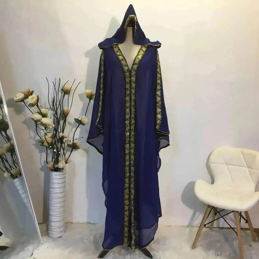 Women's Chiffon Loose Abaya Kaftan Robe Dress