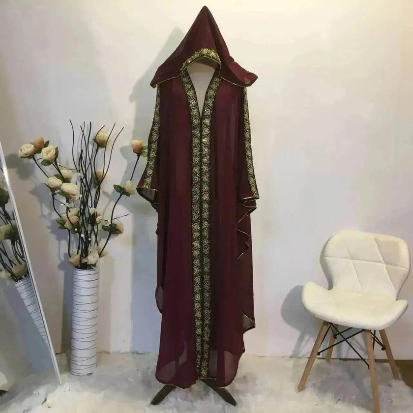 Women's Chiffon Loose Abaya Kaftan Robe Dress