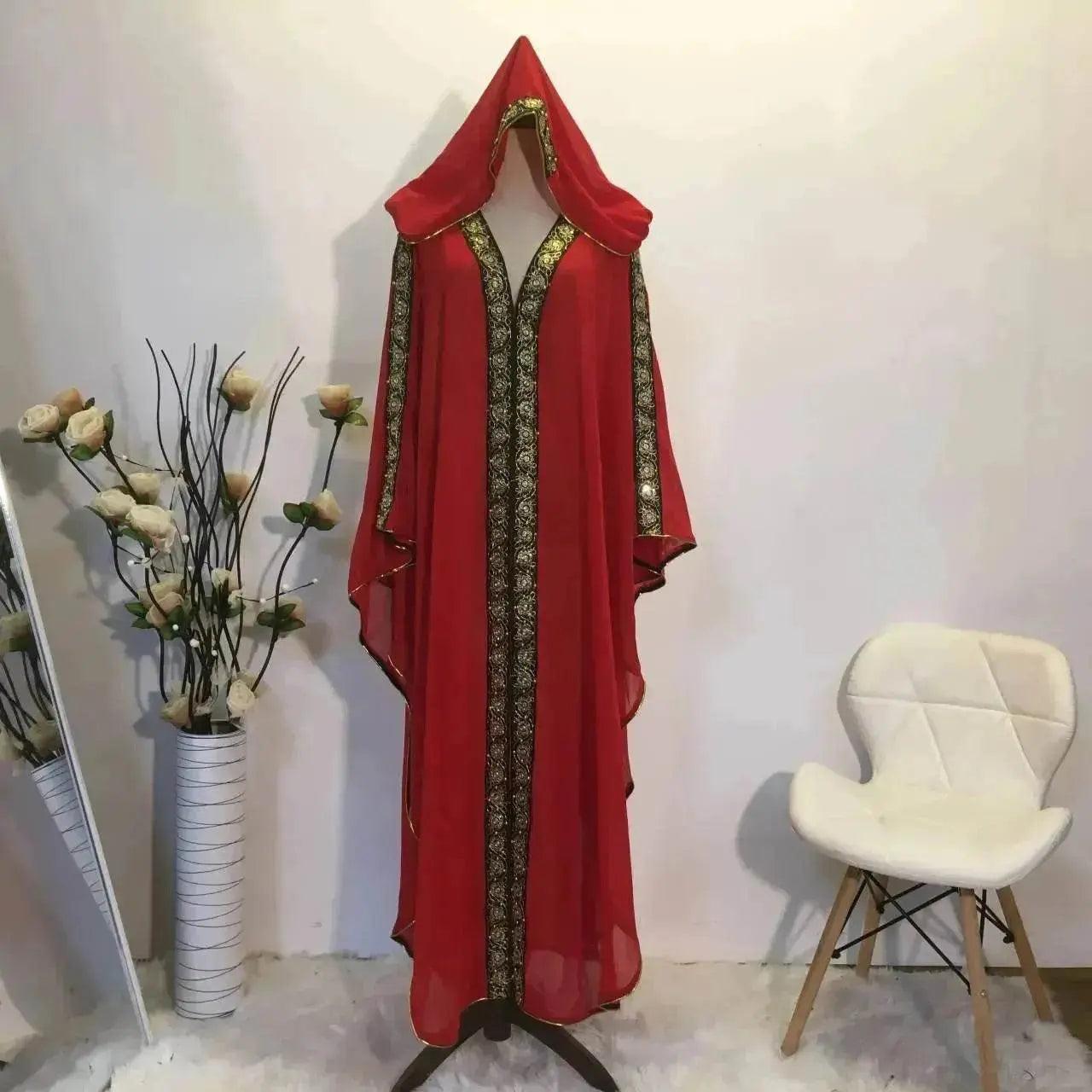 Women's Chiffon Loose Abaya Kaftan Robe Dress