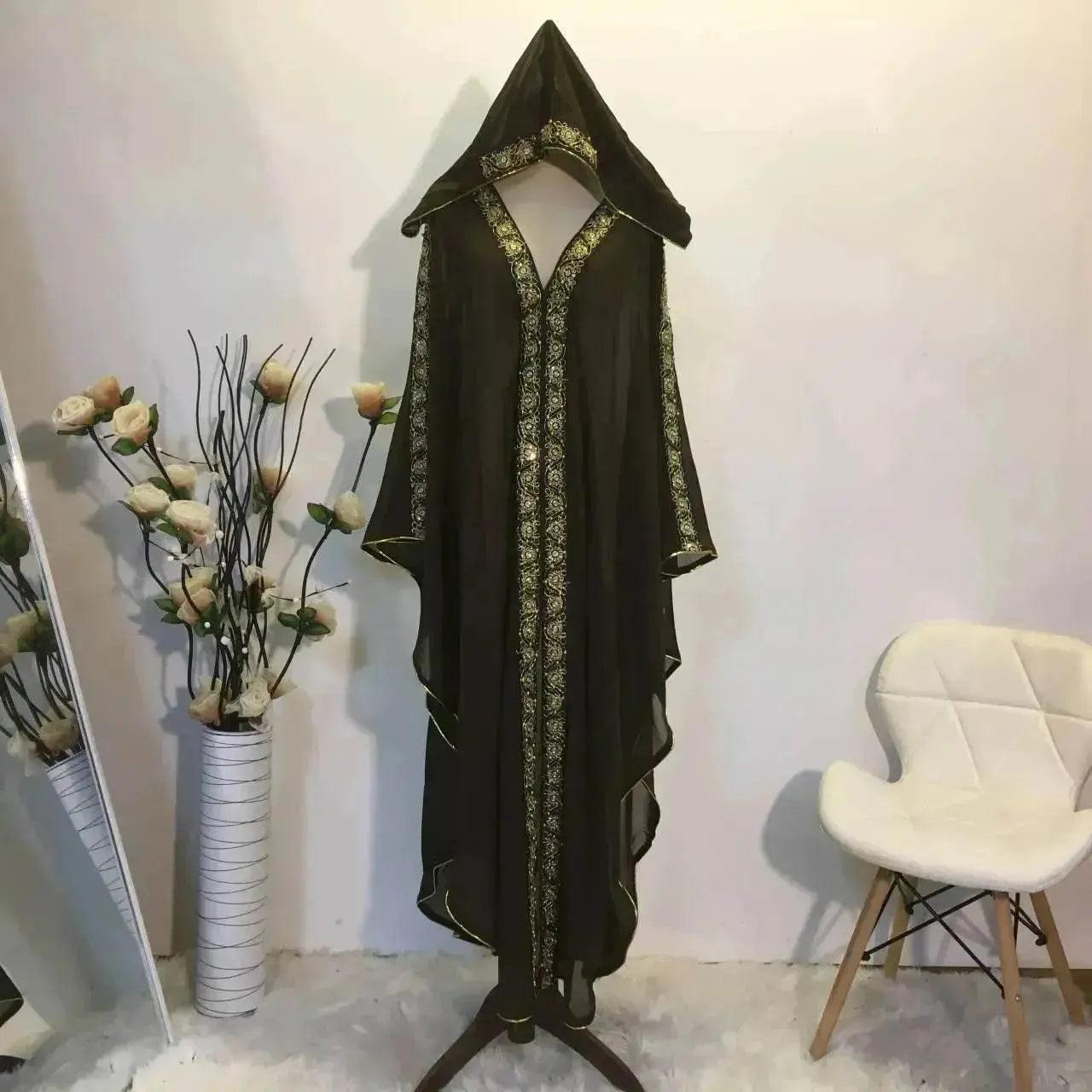 Women's Chiffon Loose Abaya Kaftan Robe Dress
