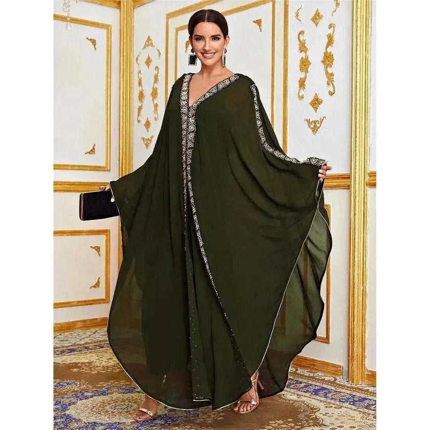 Women's Chiffon Loose Abaya Kaftan Robe Dress