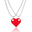 New Heart Shaped Stitching Acrylic Couple Necklace
