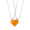 New Heart Shaped Stitching Acrylic Couple Necklace