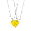 New Heart Shaped Stitching Acrylic Couple Necklace