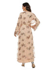 New High Density Sequin Embroidery Arab  Robe