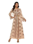 New High Density Sequin Embroidery Arab  Robe