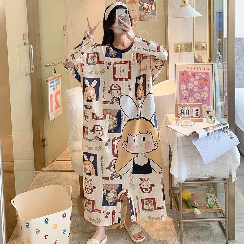 New Long-sleeved One-piece Pajamas For Women