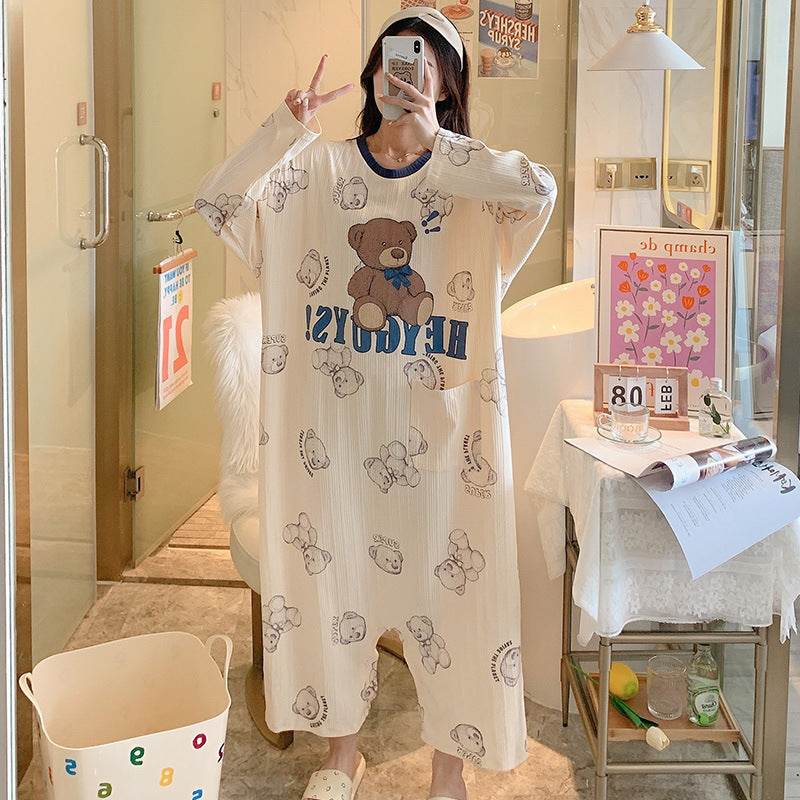 New Long-sleeved One-piece Pajamas For Women